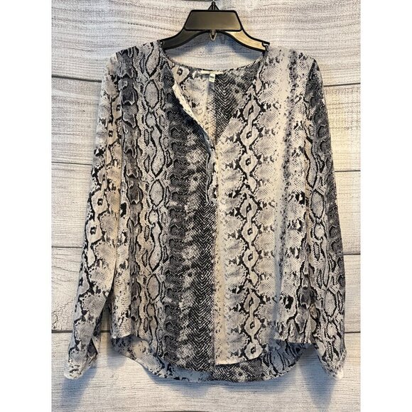 Joie Silk Snakeskin Long Sleeve Blouse Size S - Picture 1 of 2